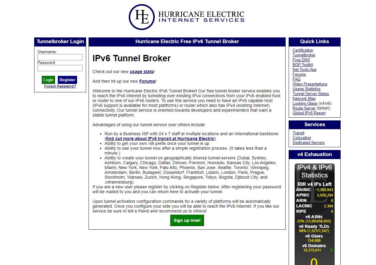 轻量应用服务器不支持IPv6怎么办？利用Tunnel Broker让你的博客支持IPv6~星空小站